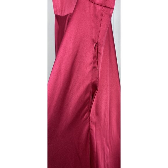 B. Darlin Junior Ladies Red Spaghetti Strap Lined A-Line Long Gown Dress Sz 5/6 - Picture 7 of 11